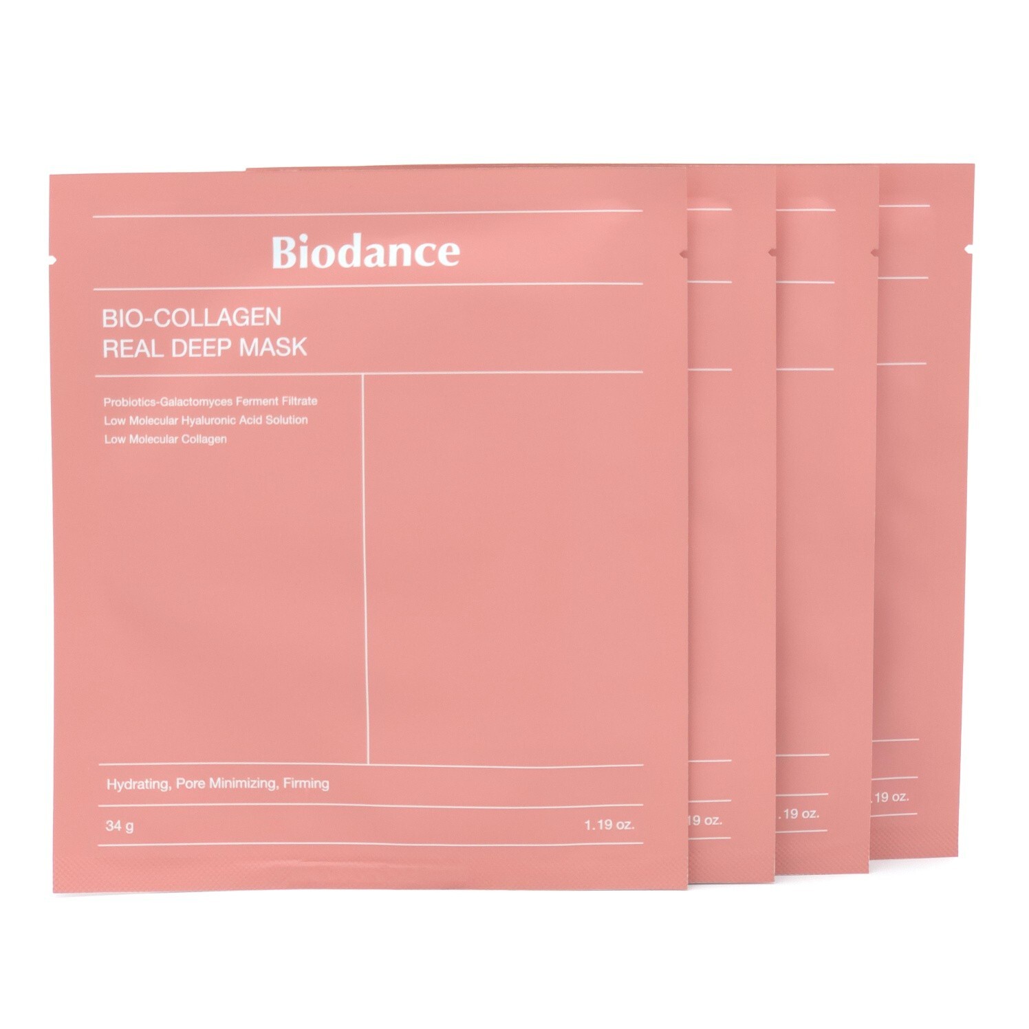 Biodance Bio Collagen Real Deep Mask 34g x 4pcs Hydrating Firming K-Beauty