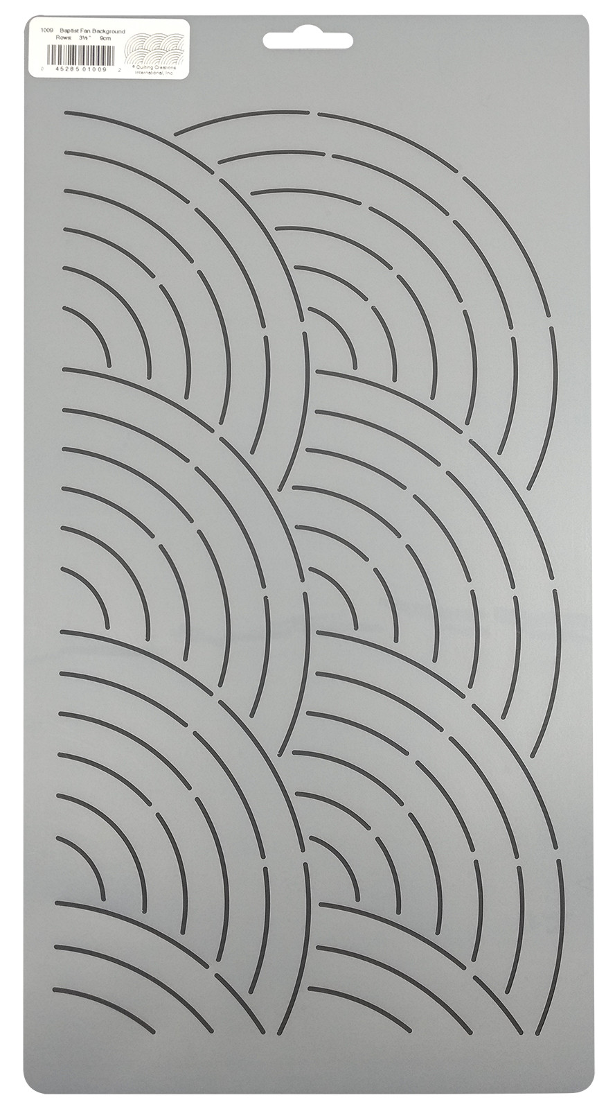Quilting Stencil Baptist Fan Border Hand Quilt Pattern 3.5" Wave Design Template