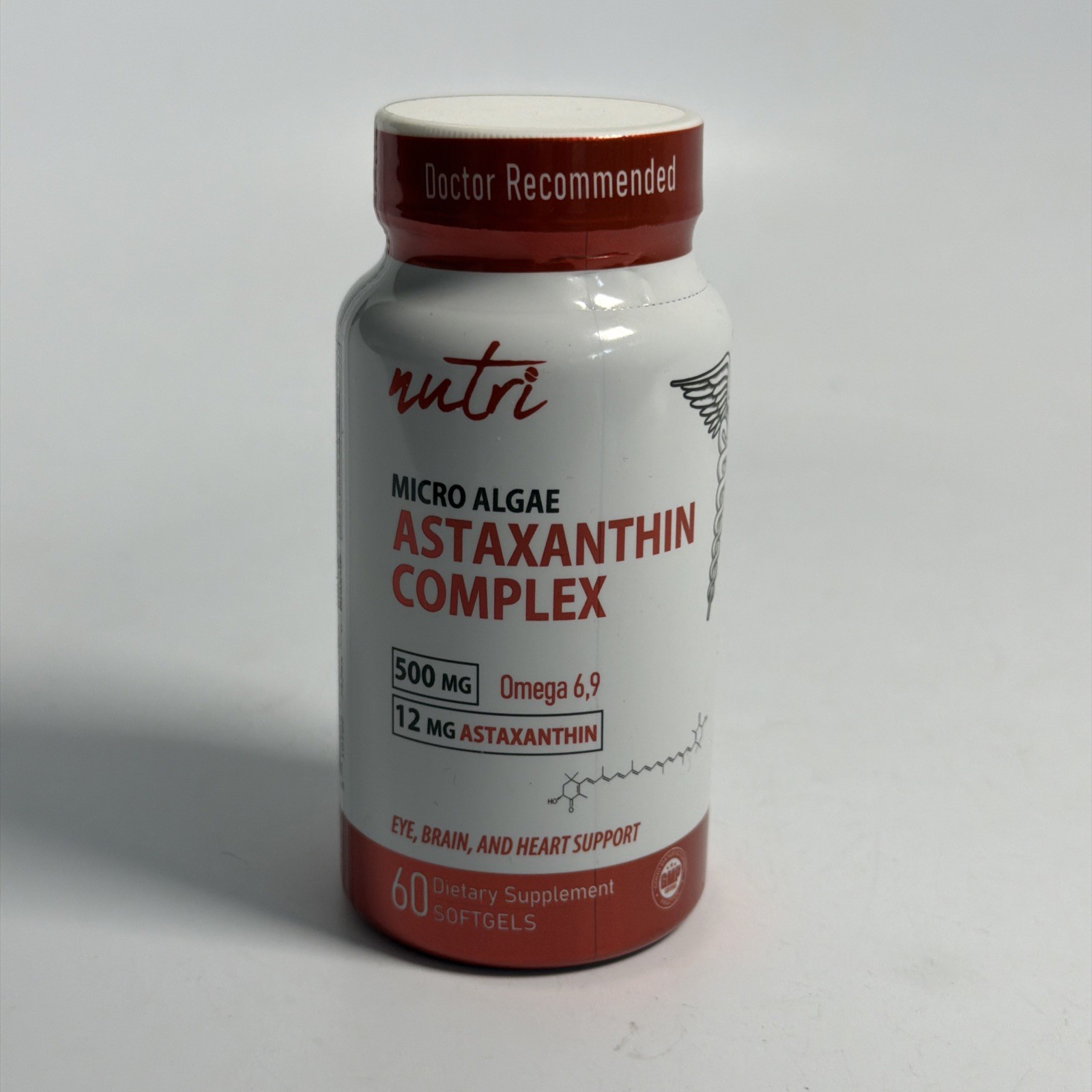 Nutri Micro Algae Astaxanthin Complex Antioxidant 12 mg Eye & Heart 07/2028 New