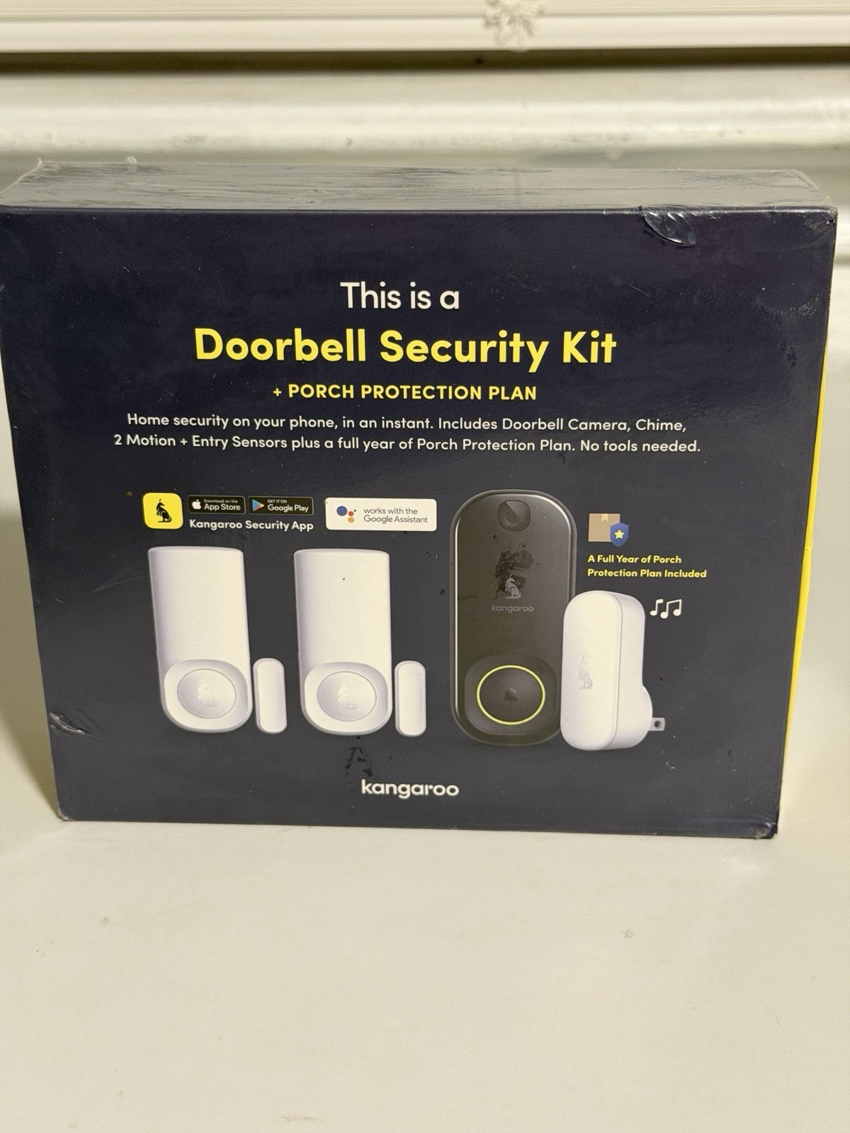 Kangaroo Doorbell Security Kit + Porch Protector -  brand new sealed