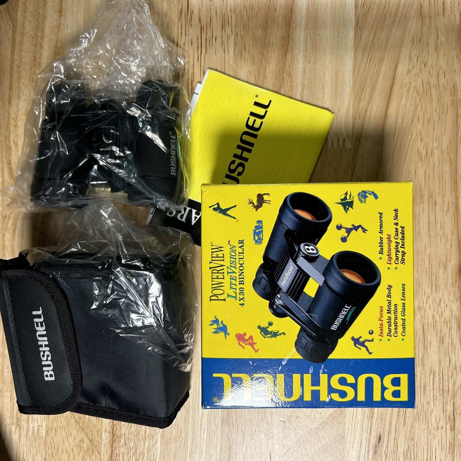 New VTG 1995 Bushnell Powerview Litevision 4x30 Binoculars 13-0430