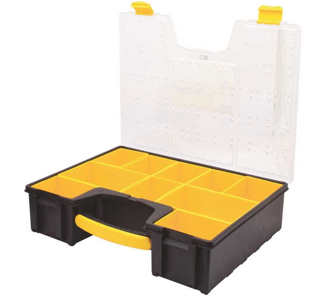 Stanley Deep Pro Organizer 10 Compartment Tool Storage Box with Handle