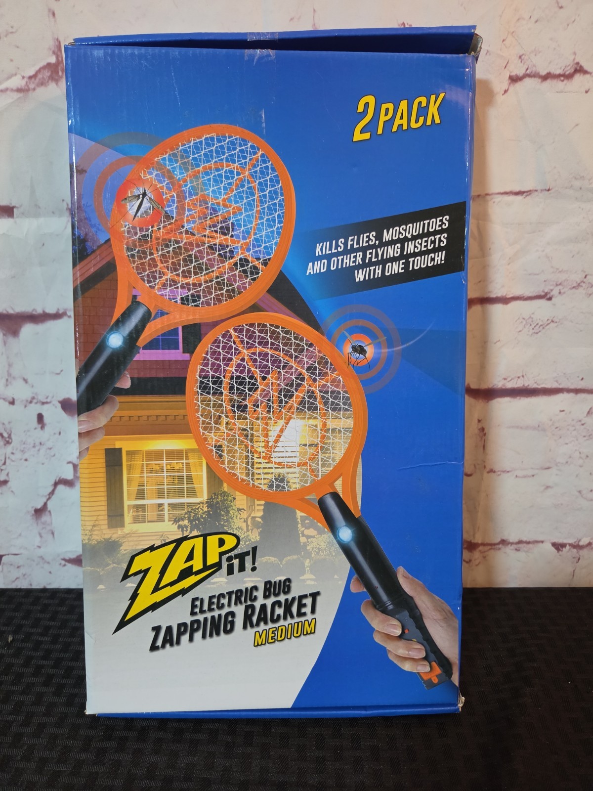 Zap It! Rechargeable Medium Bug Zapper Racket Mosquito Fly Killer Indoor Outdoor
