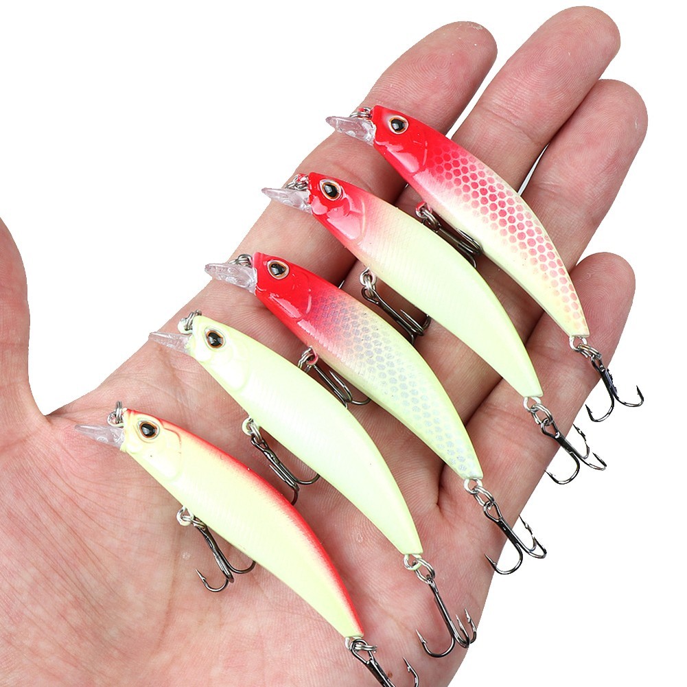 Luminous Fishing Lures Set for Sea Bass Mackerel Salmon 5 Colors 56 58g