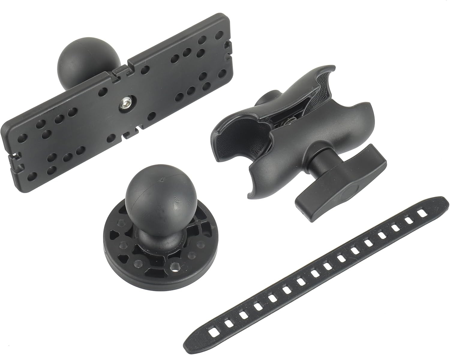 Fish Finder Mount Base, Universal 360° Rotation Ball-Mount Fish Finder Bracket,
