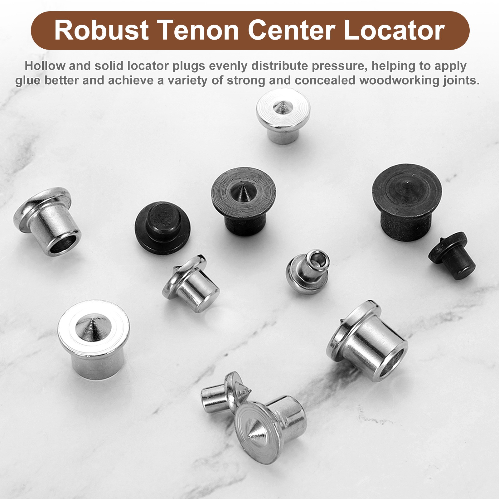 10Pcs Hollow Dowel and Tenon Center Transfer Plugs, 6mm Doweling Centering Pin