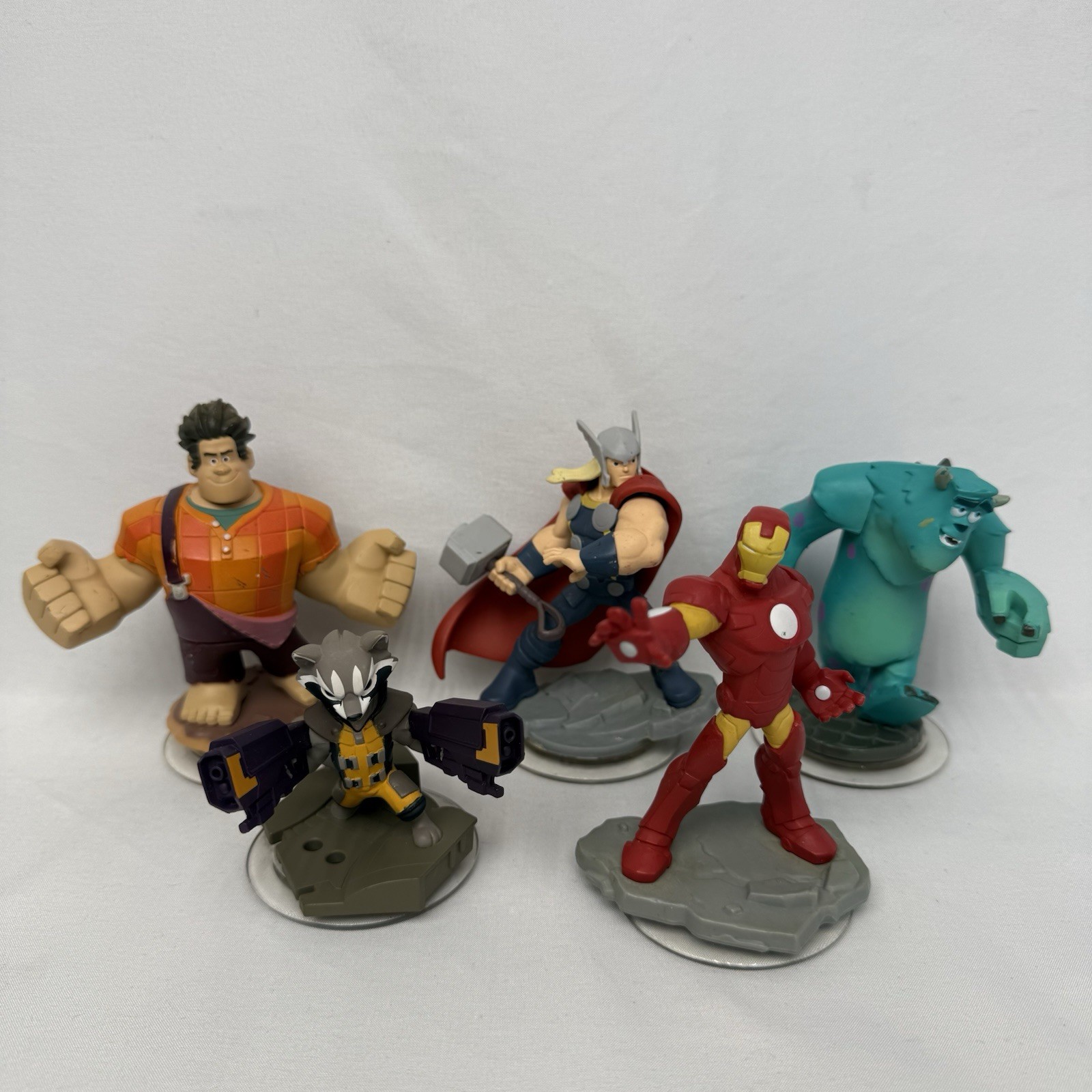 Disney Infinity Marvel Thor Iron Man 2.0 Rocket Sully Wreck It Ralph Lot