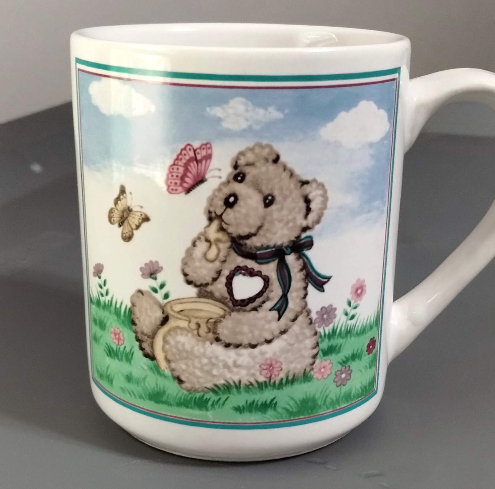Teddy Bear & Butterflies 8 oz  Coffee / Tea Mug