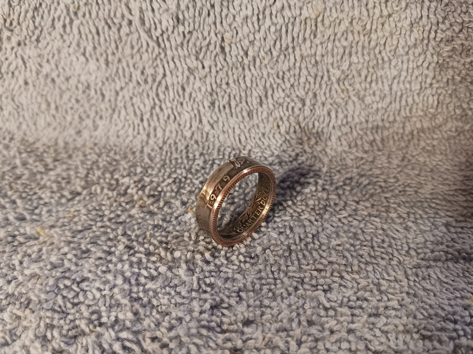 1979  Washington Quarters, Handmade Coin Ring, Size 7