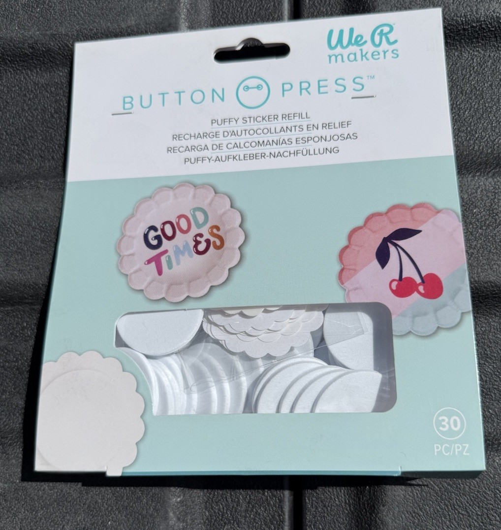 We R Makers Button Press Puffy Sticker Refills 30pcs