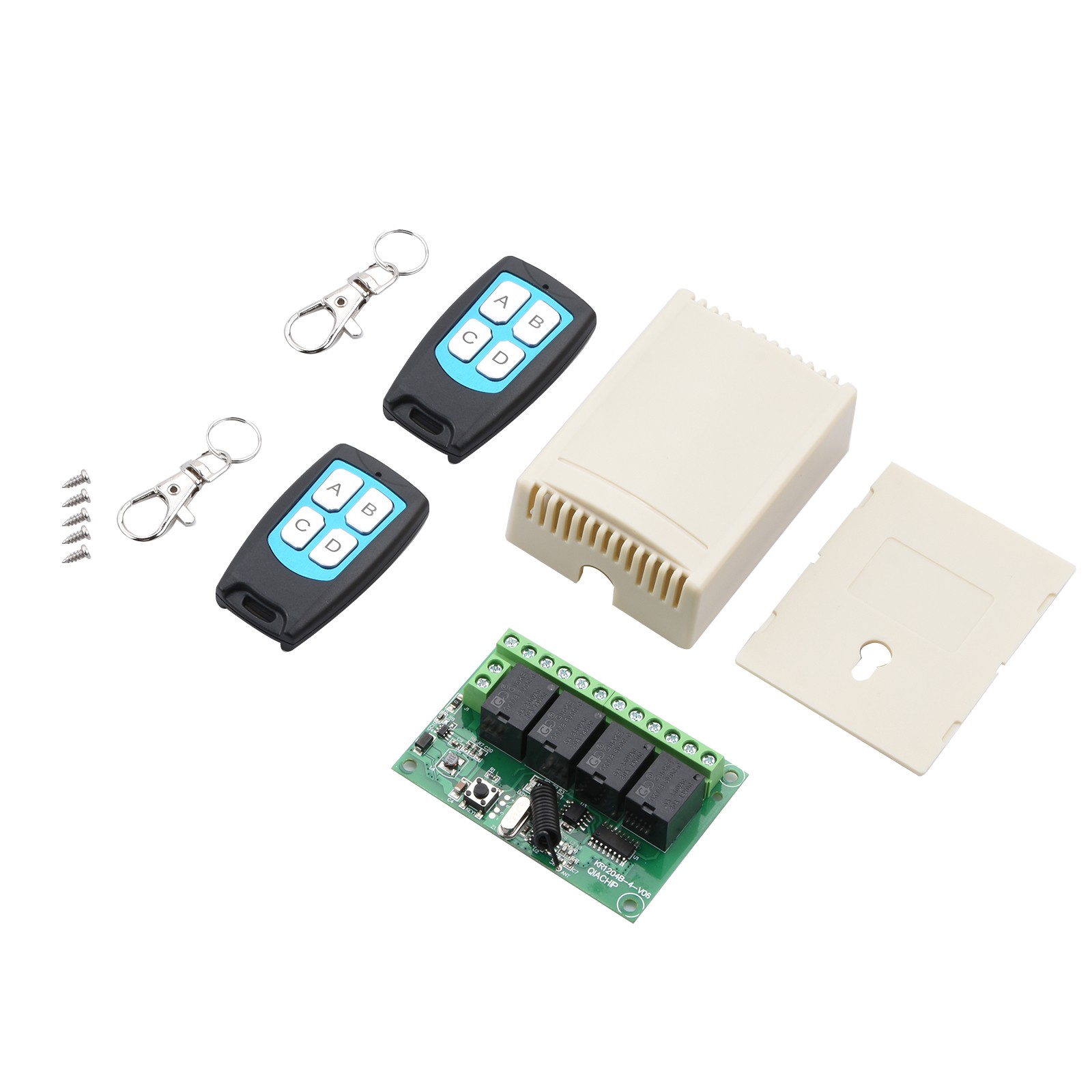 Long Range DC 4-Channel 443MHz Wireless RF Remote Control Relay Switch