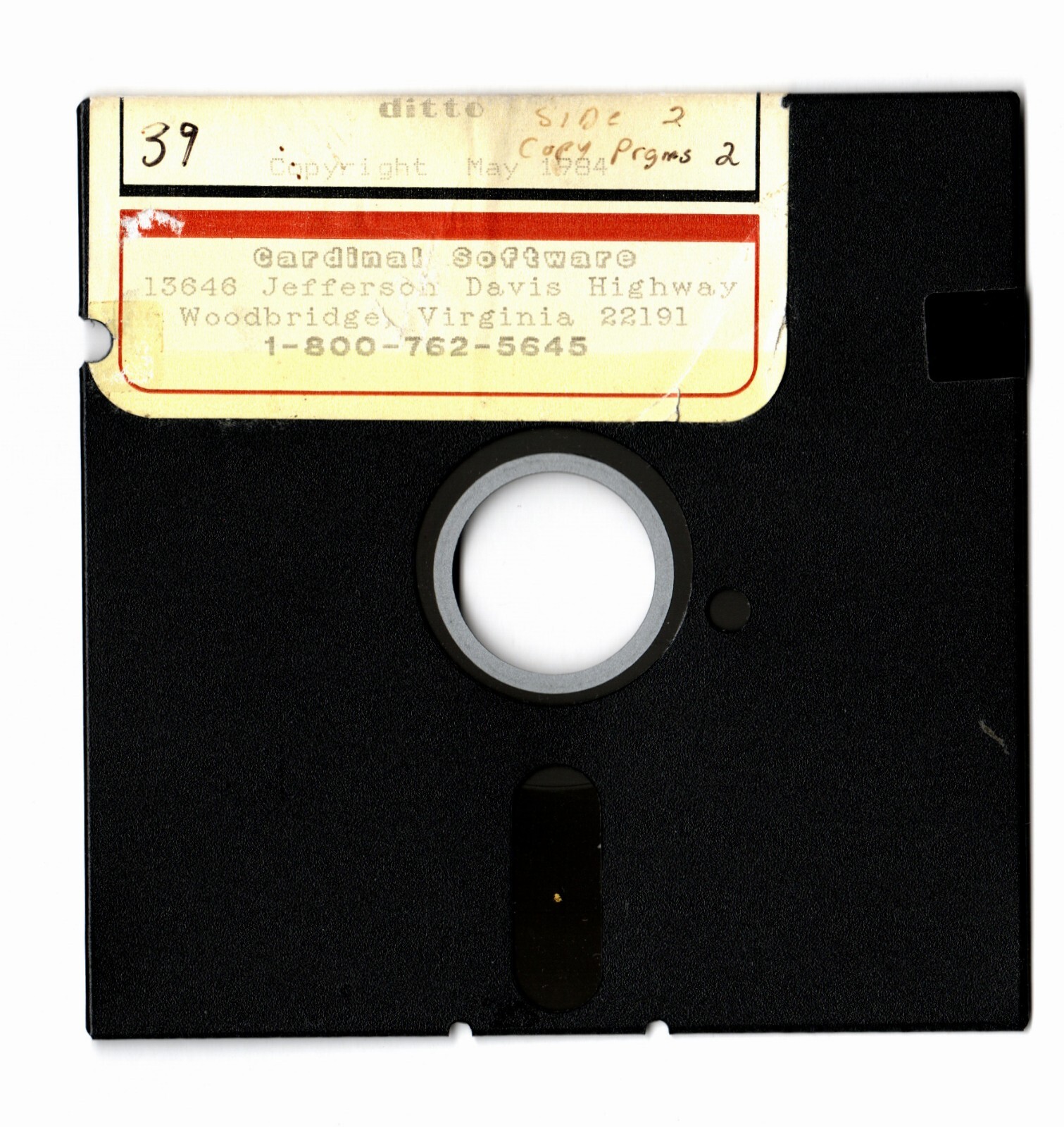 Commoddore 64 - 128 - Cardinal Software - Ditto - 5.25  Disk - Original -Rare