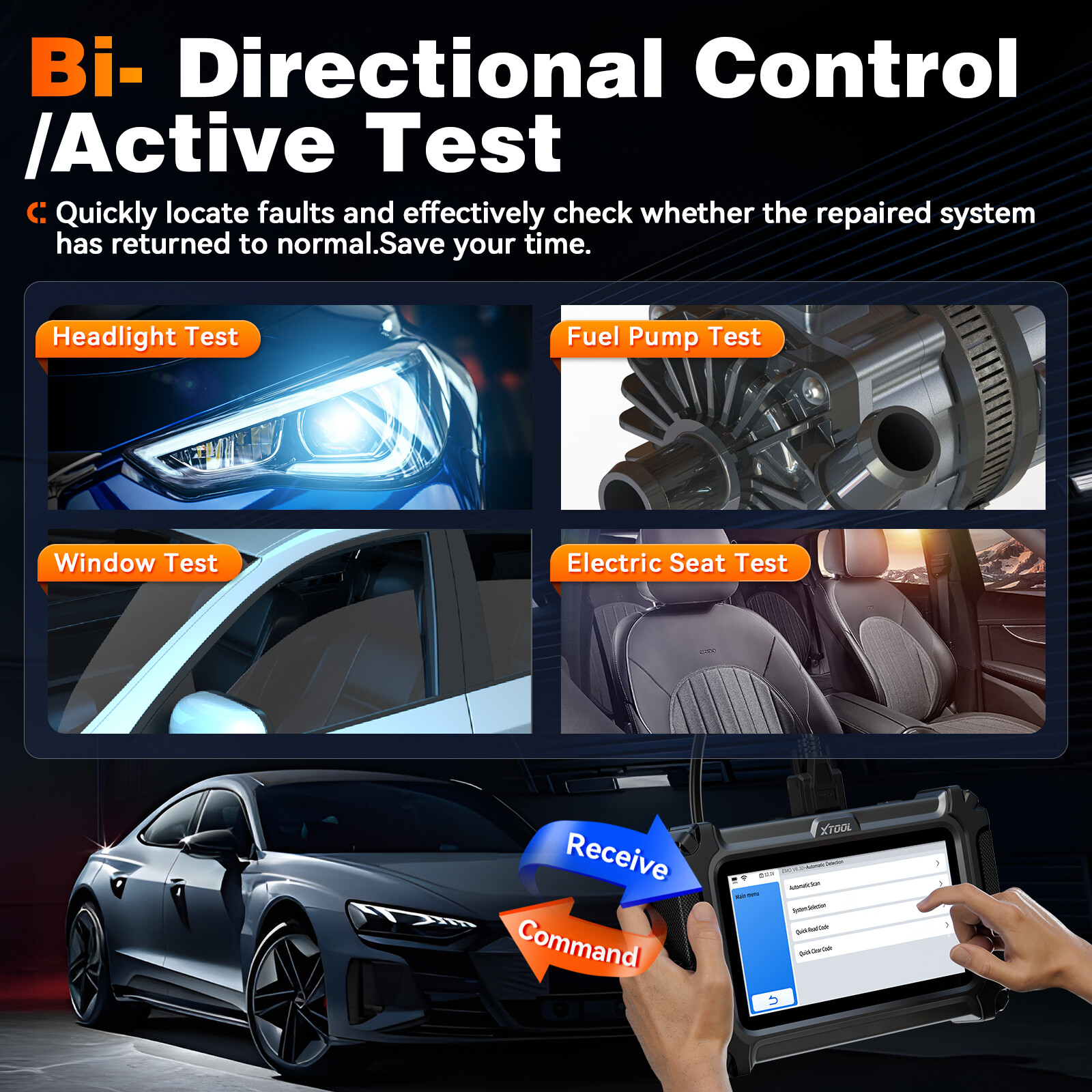 For Chrysler/ Dodge/Jeep Bidirectional OBD2 Scanner Diagnostic Tool Full System