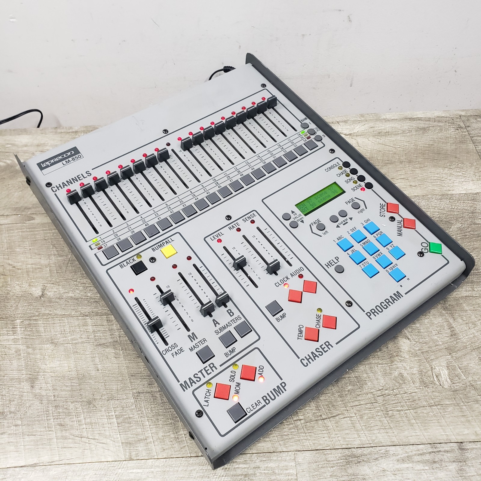 *UNTESTED* Powers Up - Leprecon LM-850 MIDI Light Board Control Console *PARTS*