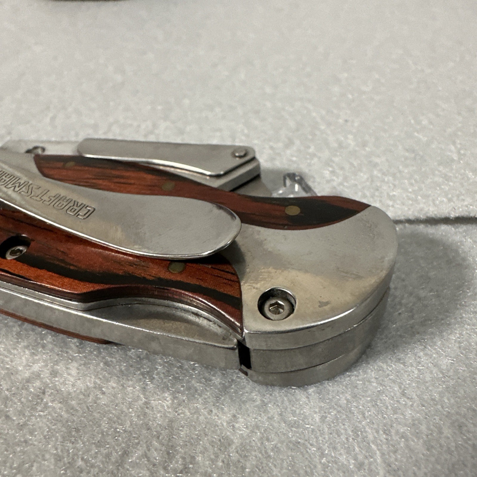 Craftsman Folding Utility Knife Lockback Box Cutter w/ Leather Sheath