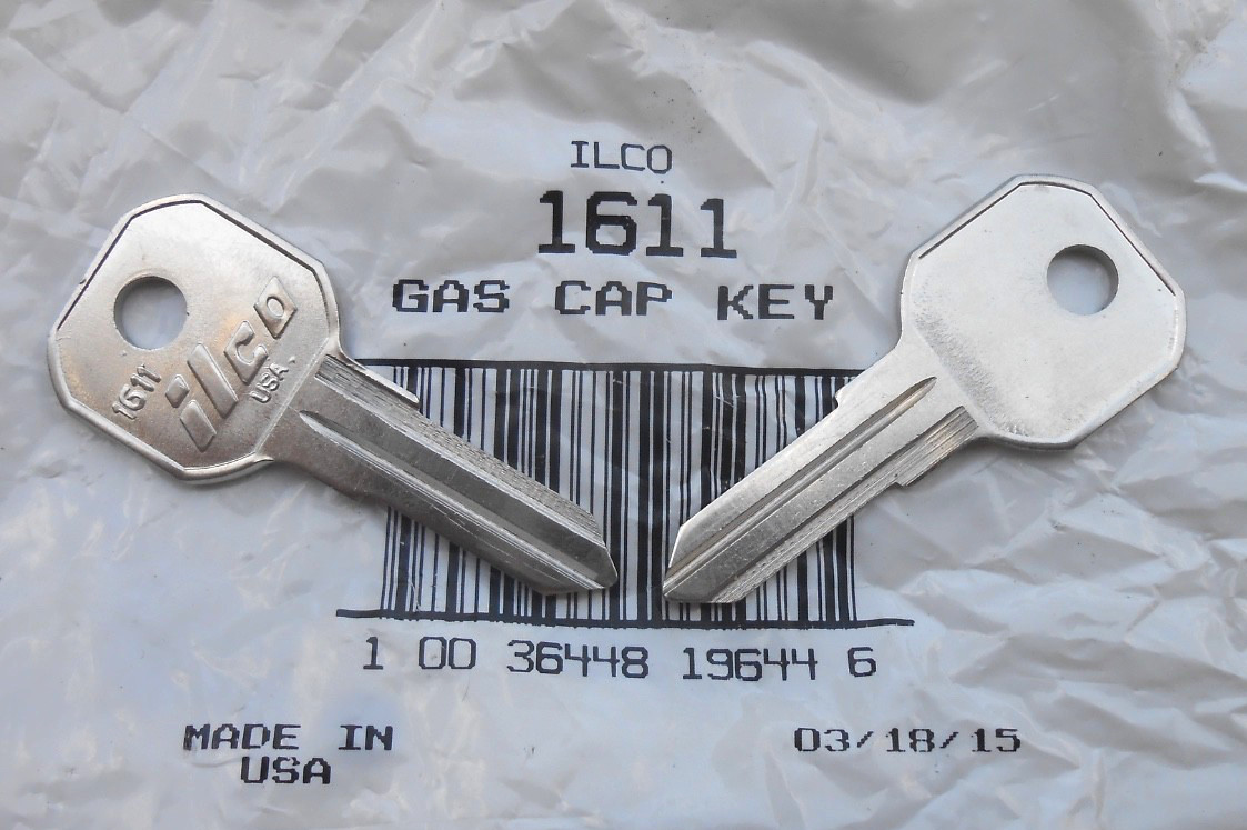 (2)  1611 Key Blanks Fits Gas Cap Lock   Made by ILCO in USA