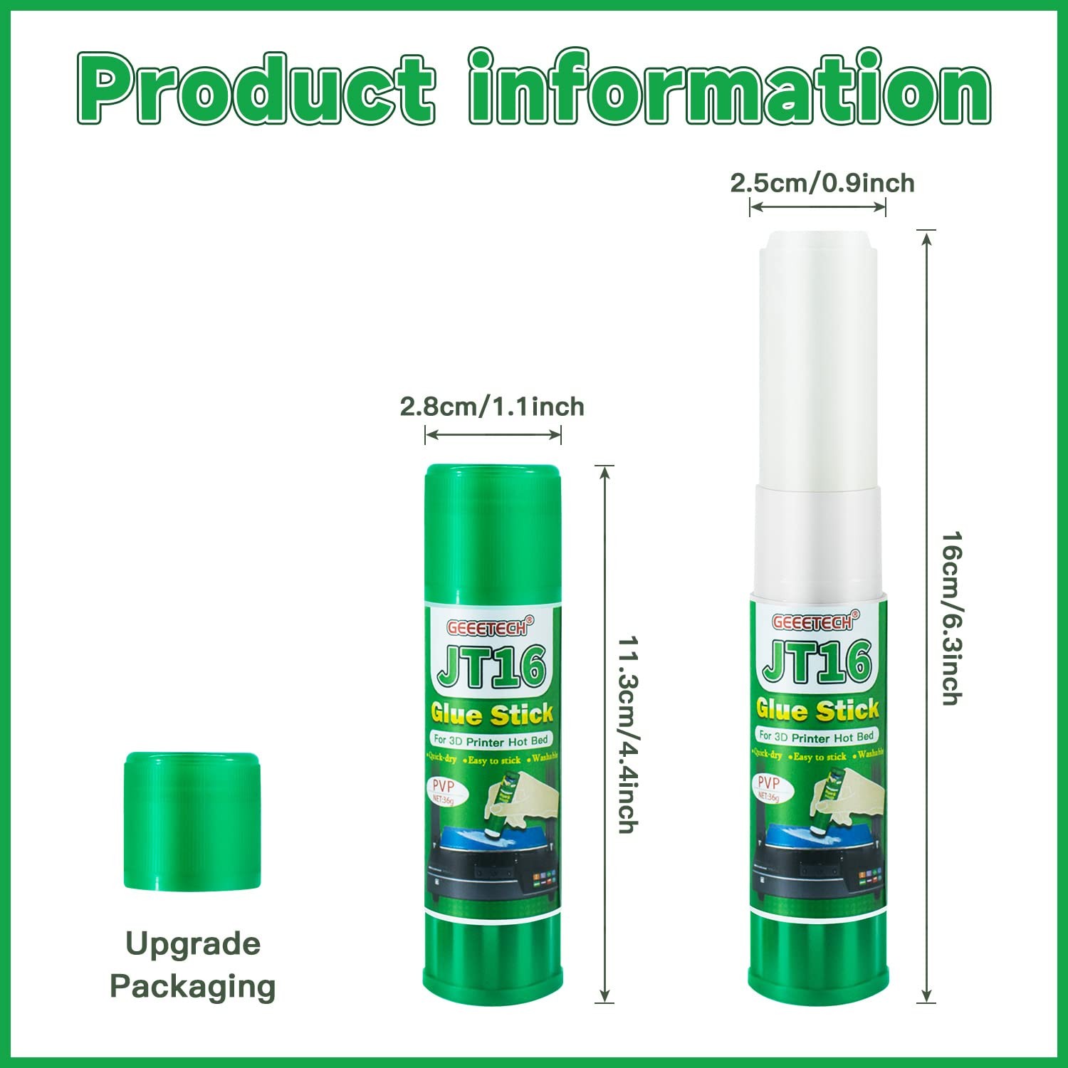 Geeetech 3D Printer Glue Sticks 6 Pack, Bed Adhesive for Hot 6 PC
