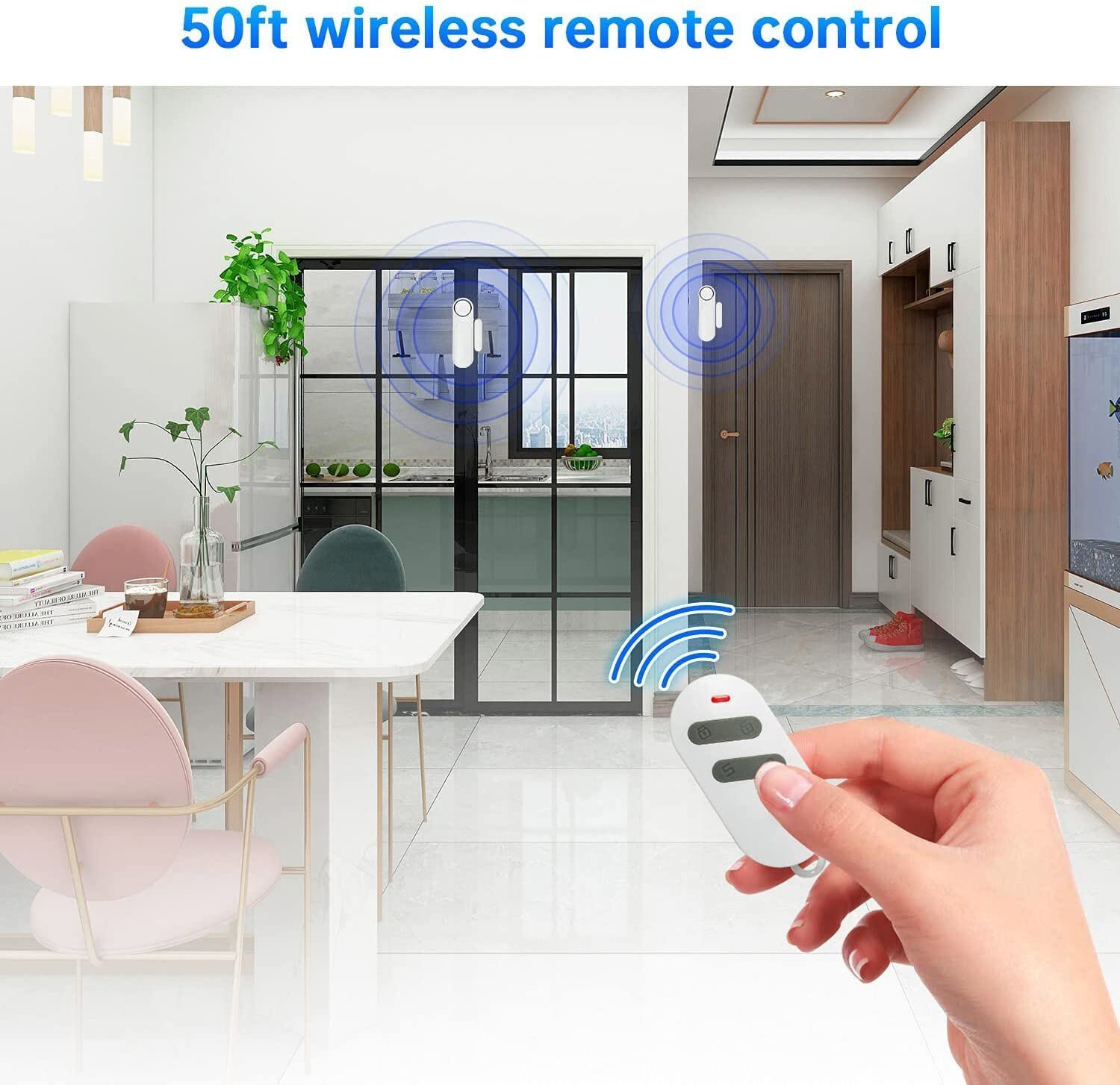 Home Security Wireless 120dB Door Window Vibration Sensor Alarm With Remote