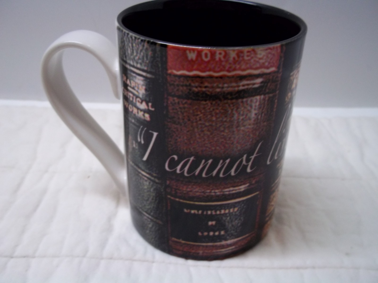 I Cannot Live Without Books Coffee Mug Cup Thomas Jefferson Monticello