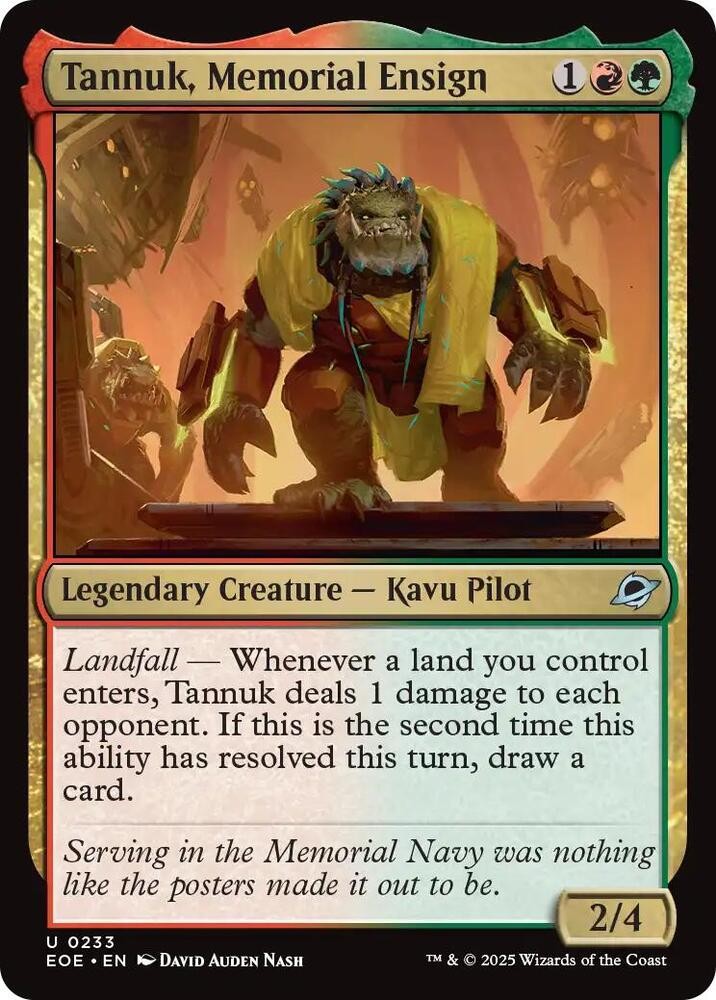 1x Tannuk, Memorial Ensign - Edge of Eternities - NM  -  MTG