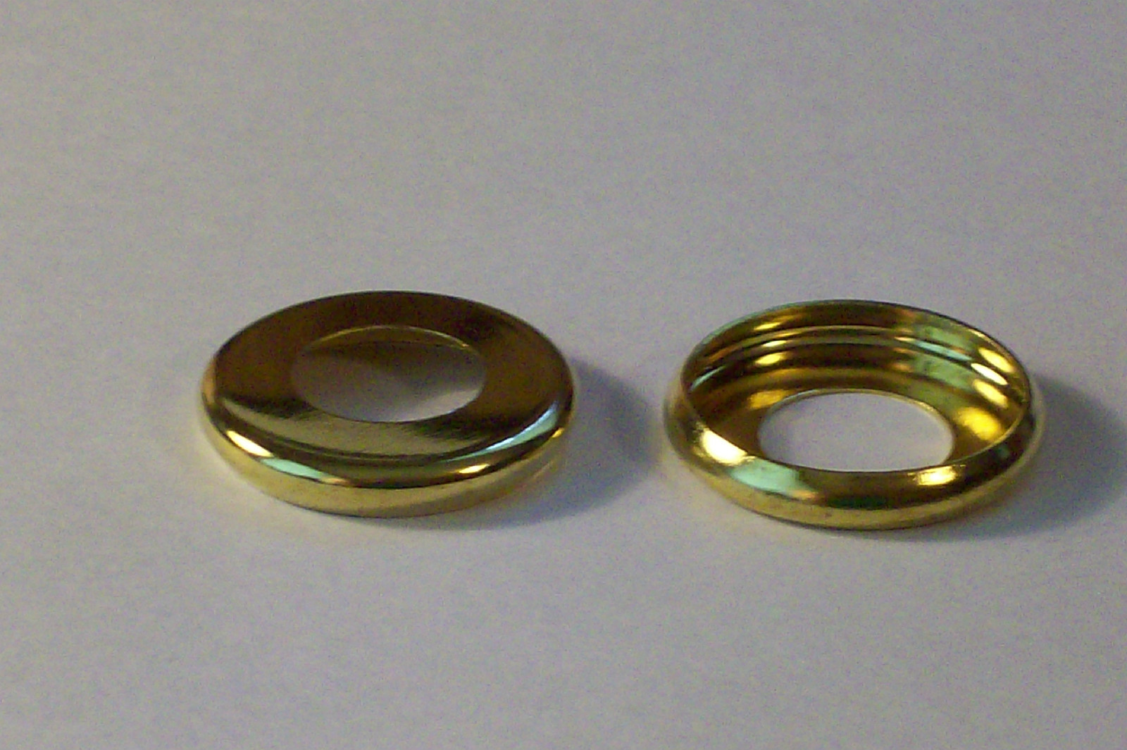 SET OF 4 BRASS PLATED 3/4" CHECK RINGS LAMP PART NEW 54244J