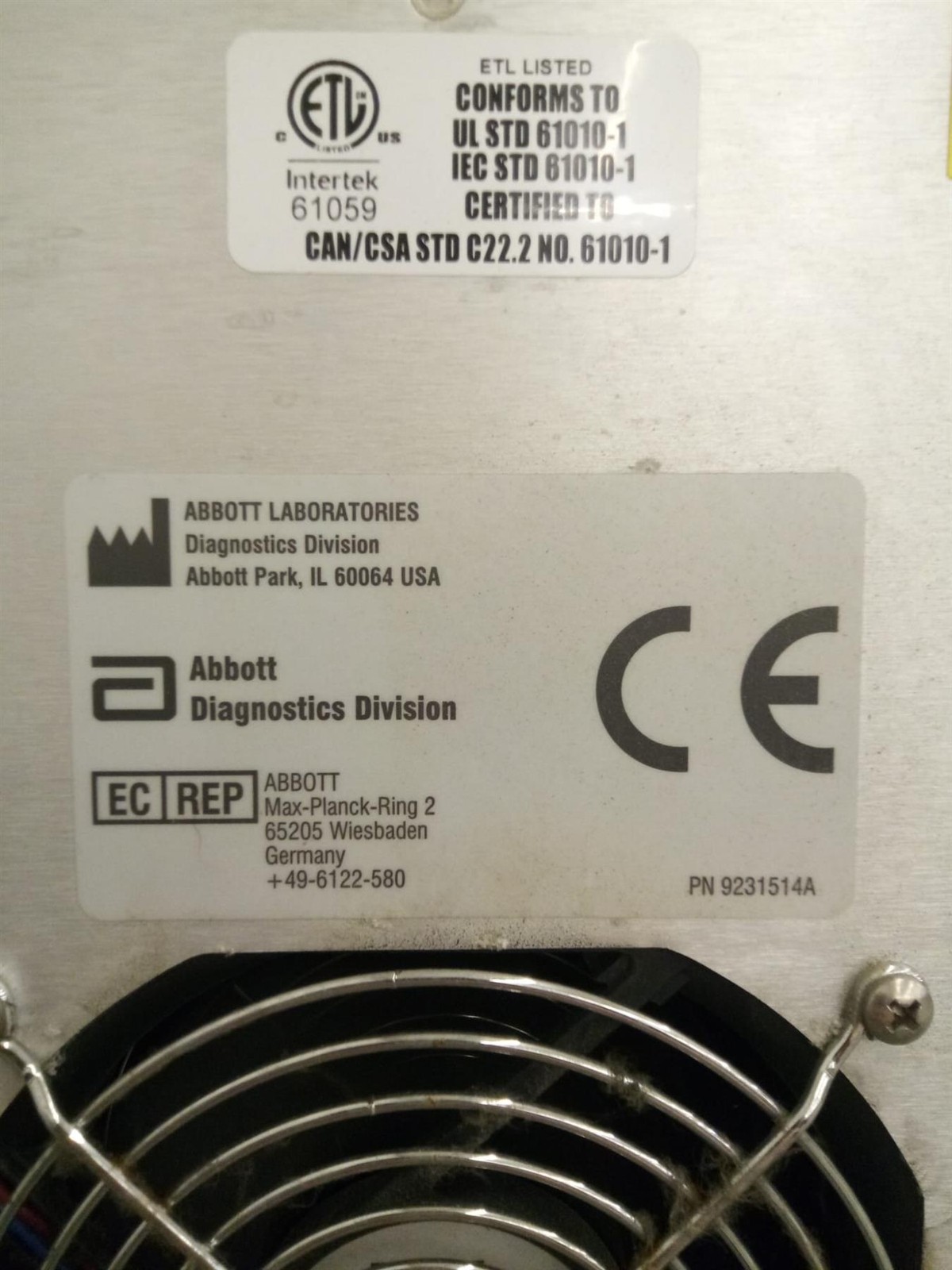 Abbott Laboratories CELL-DYN Ruby Automated Hematology Analyzer, PN 9231514A