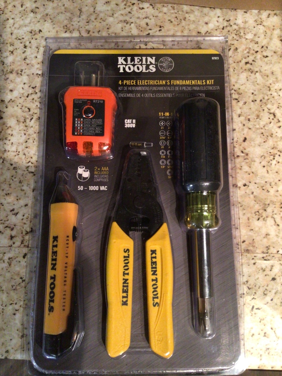 New Factory Sealed Klein Tools 92923 Electrician's 4 Piece Fundamentals Kit