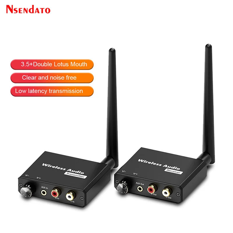 Wireless Digital WiFi Audio Adapter Transmitter Receiver 3.5mm R L AUX TV Box PC