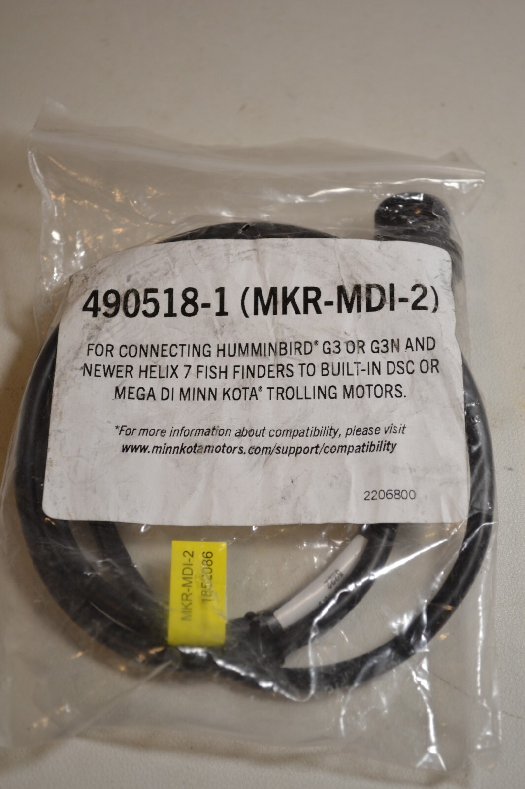 490518-1 MKR-MDI-2 Connector to Connect from Fish Finder to Trolling Motor