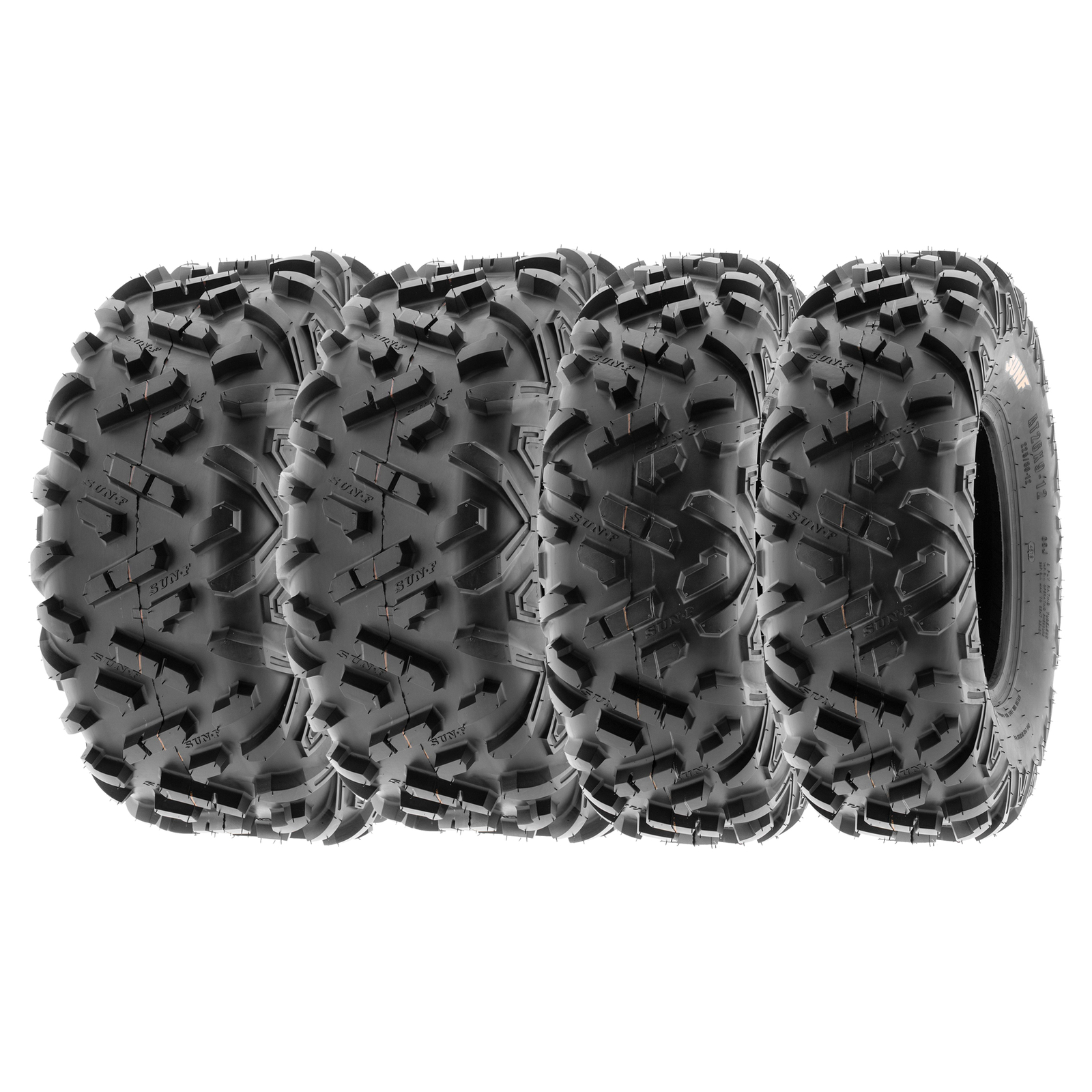 SunF 22x7-10 22x10-10 All Terrain Tires ATV UTV 6 PR A051 POWER II - Bundle set