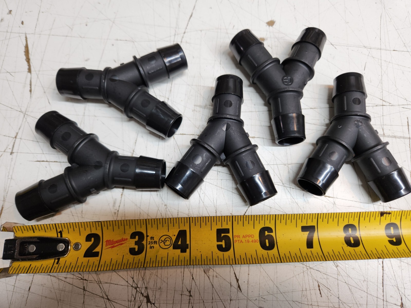 (Pack of 5) Eldon James Y0-12BN 3/4" x 3/4" x 3/4" Barbed Wye Fittings Brand New