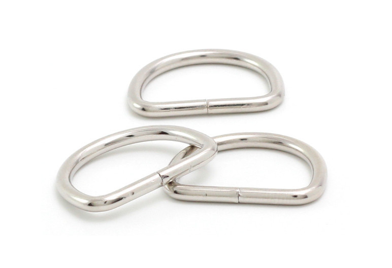 D Ring 0.68" (1/2" Inside) Non Welded Plated Loop Ring for Buckle Straps Bags