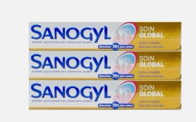 Sanogyl Soin Global Fluoride Toothpaste Lot of 3