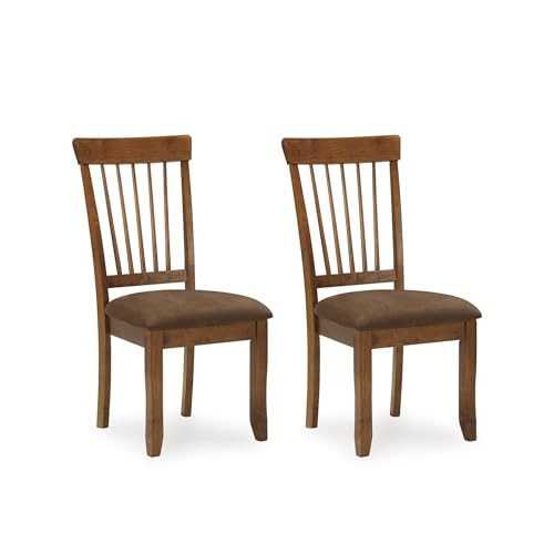 Berringer | Spindle Back 18" Dining Chairs (Set of 2) – Rustic Light Brown