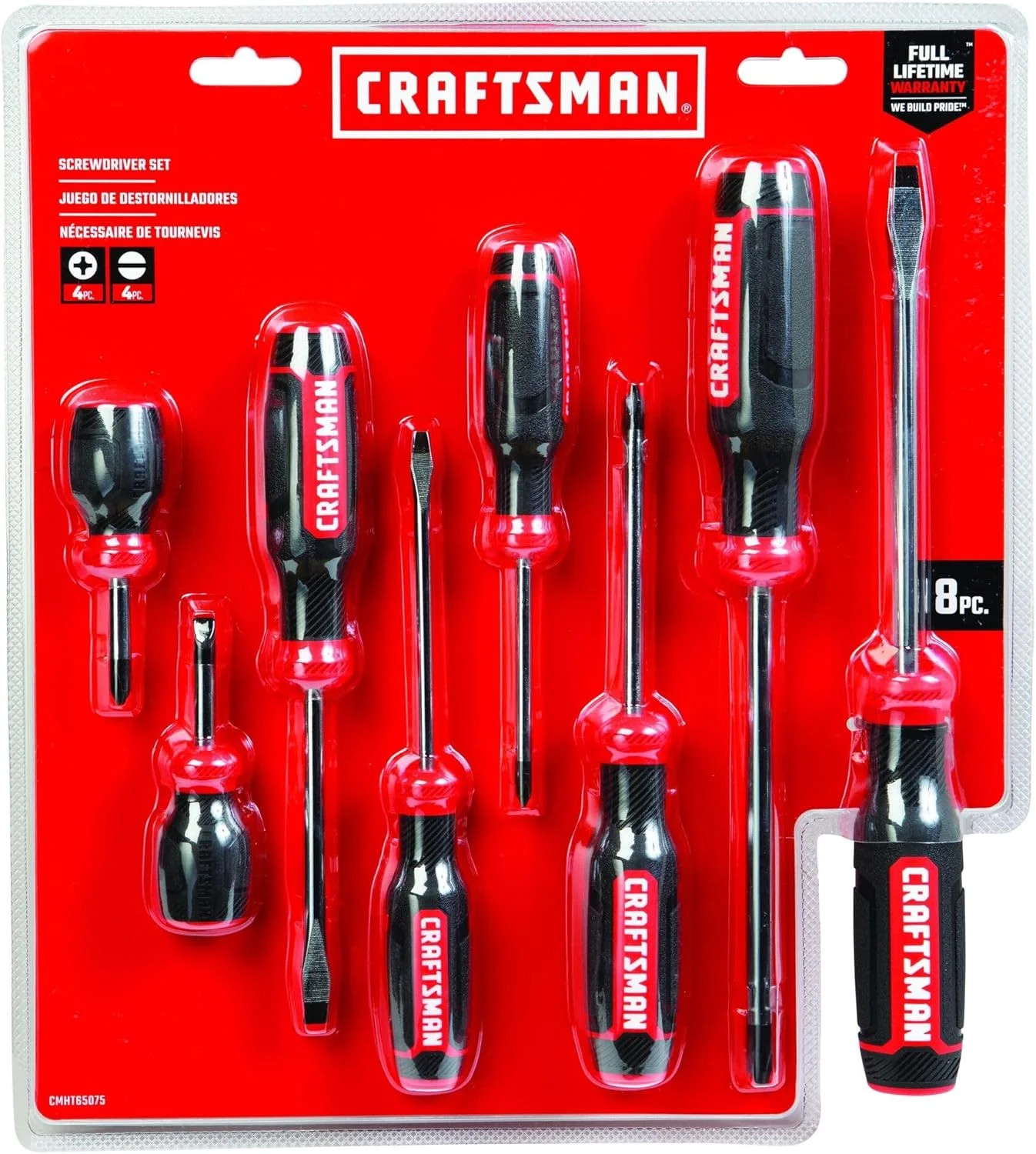 CRAFTSMAN Screwdriver Set, Bi-Material, 8 Piece Set (CMHT65075N)