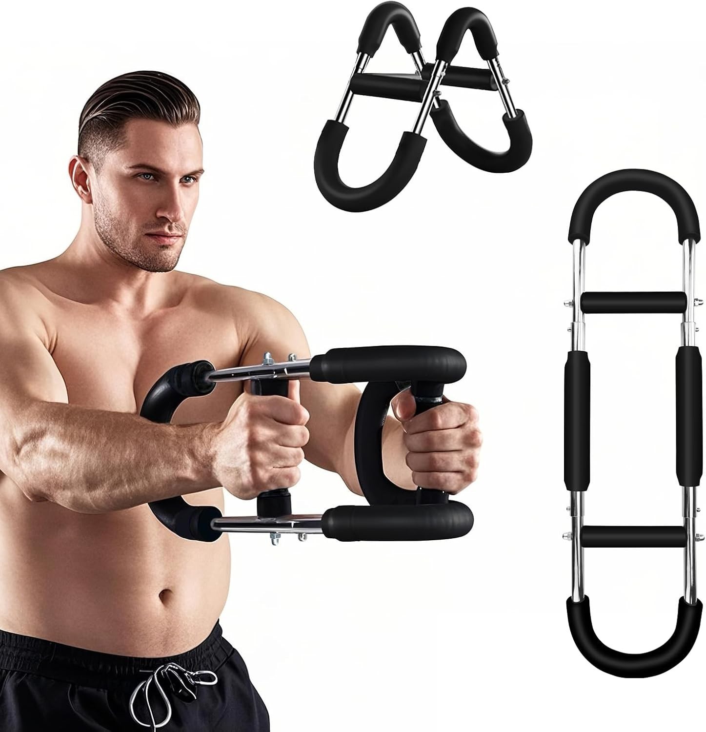 Twister Arm and Chest Muscle Trainer, U-Shape Power Twister Arm Exerciser