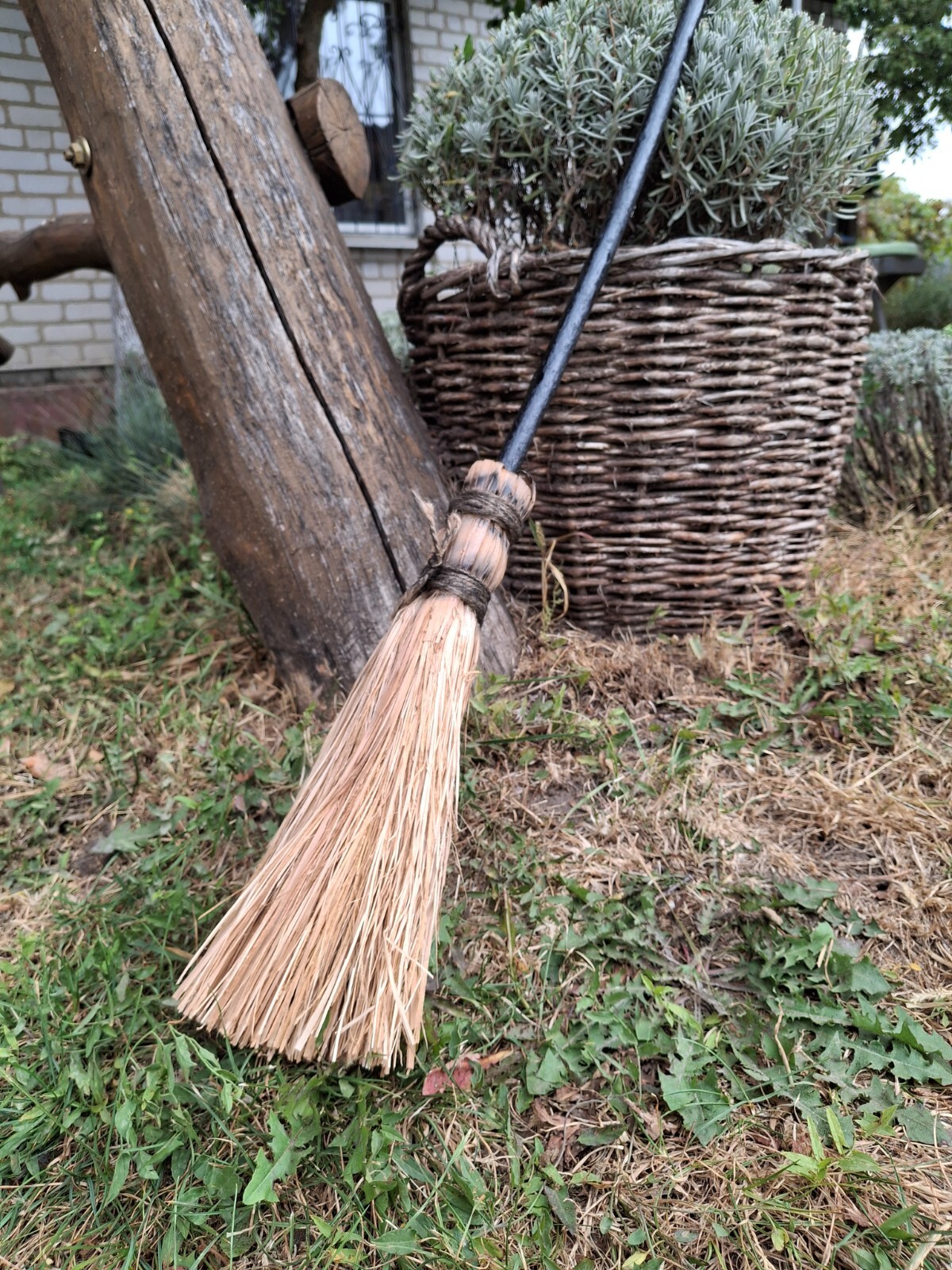Authentic witch broom besom 38 inches Witches broom black Broomstick black prote