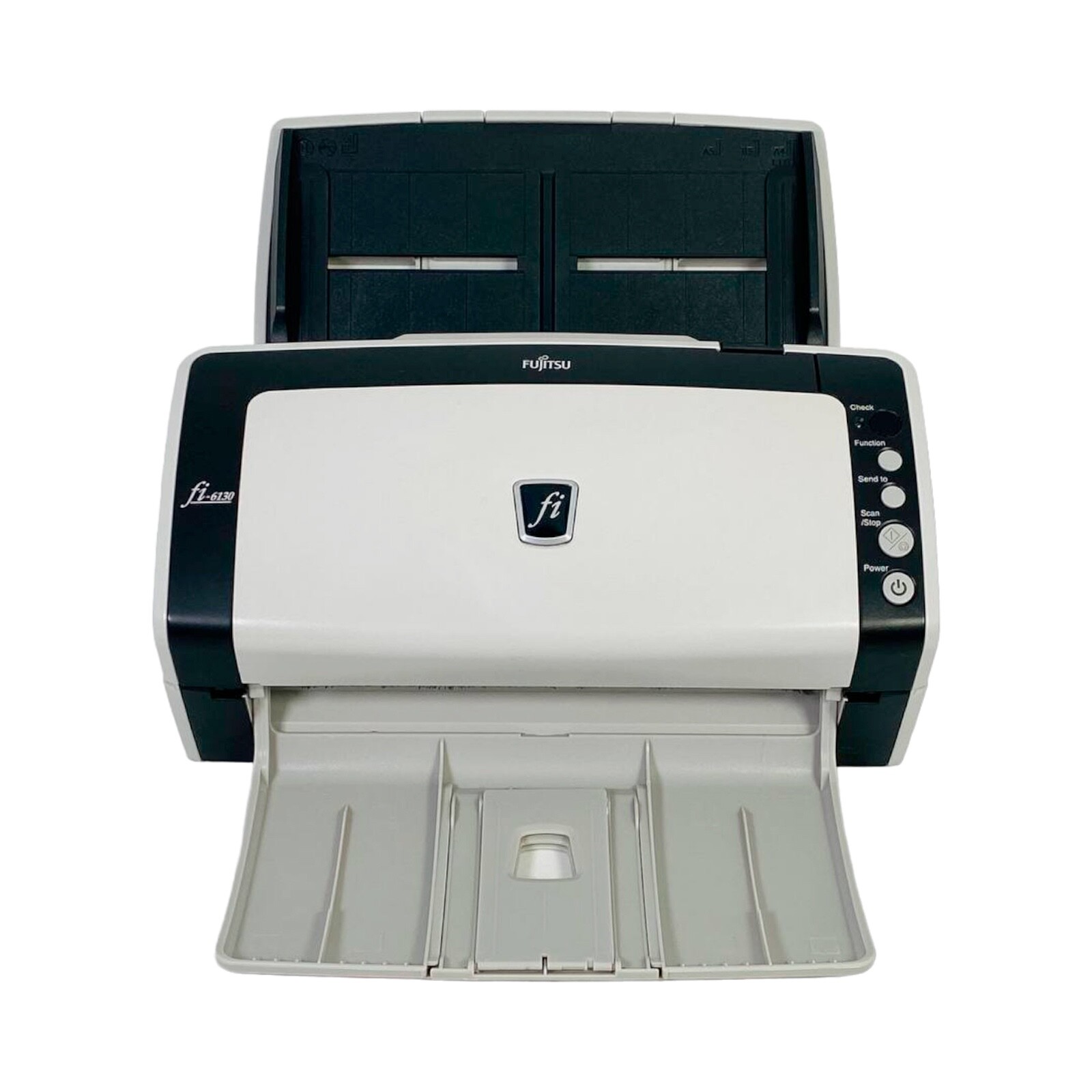Fujitsu Fi-6130 Scanner For Business w/Adapter+USB+Drivers ZERO ROLLERS COUNT🔥