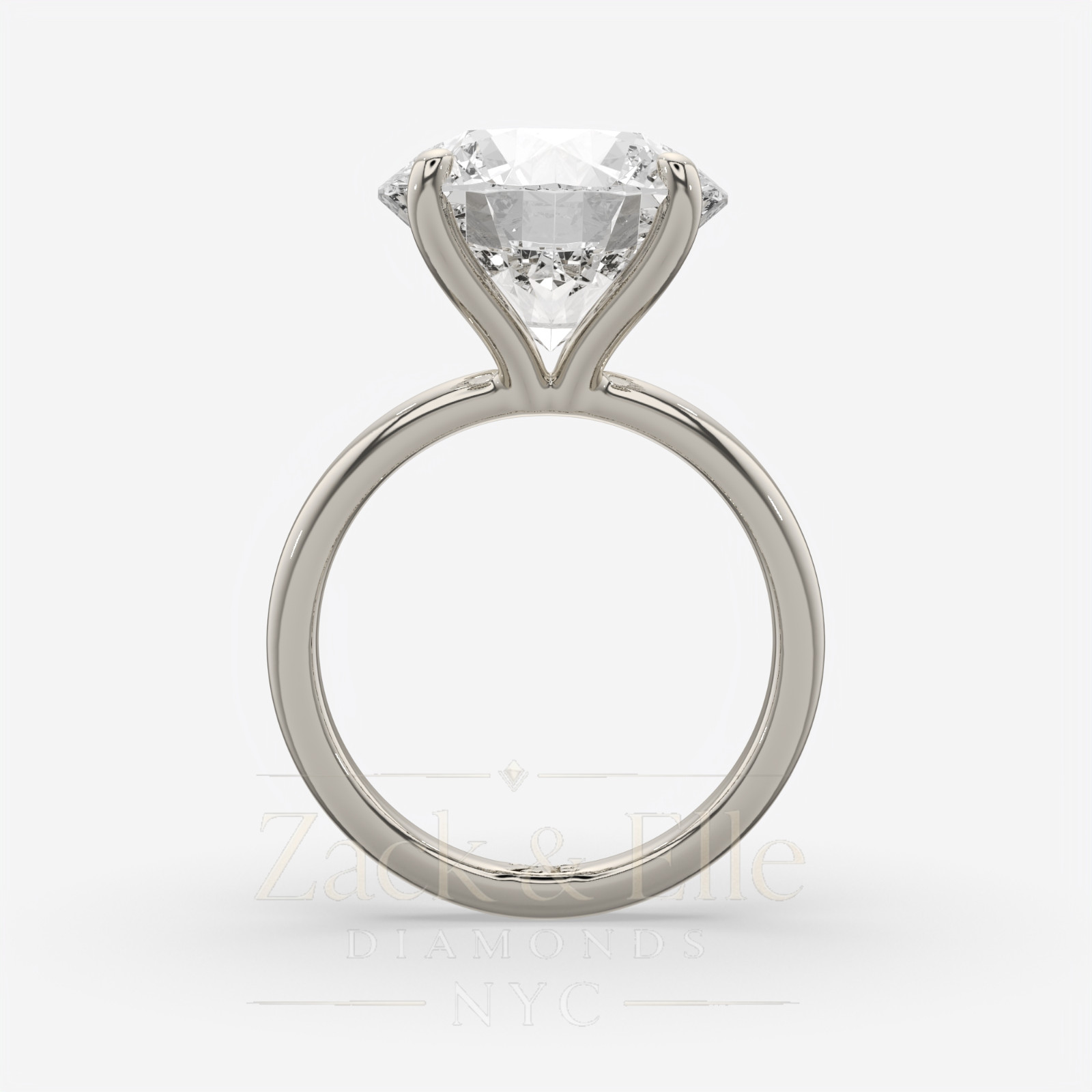 IGI 5 Ct Round Cut E/VS1 Lab Grown Diamond Engagement Ring Solid Platinum
