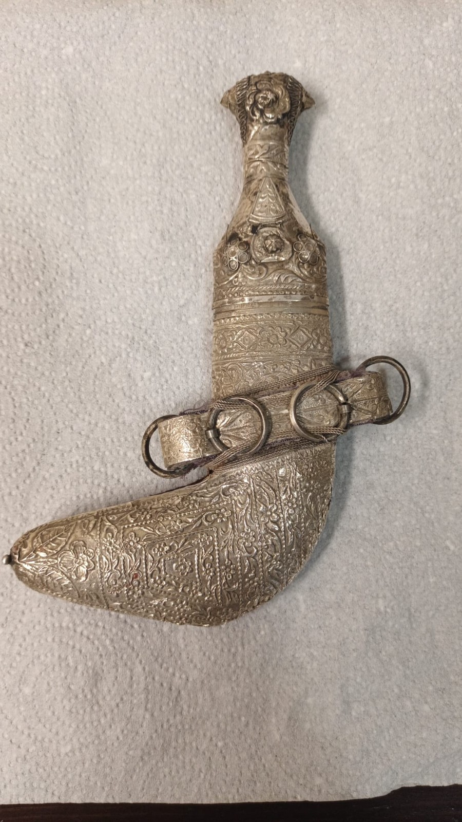 Antique-Vintage Omani Khanjar Silver-plate Decorative Dagger