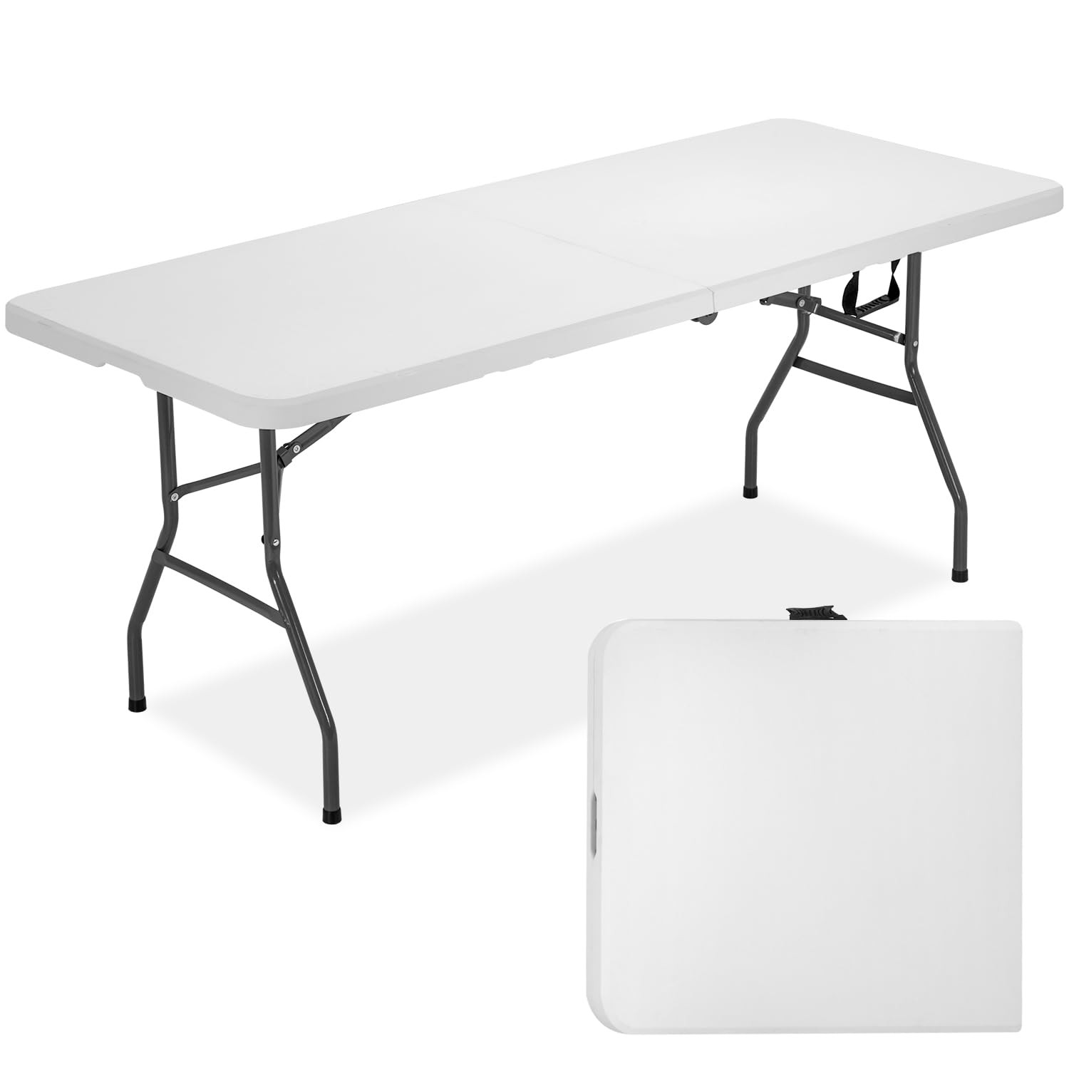 Best 6 Foot Outdoor Dining Table, Foldable Portable Rectangular Plastic Folding