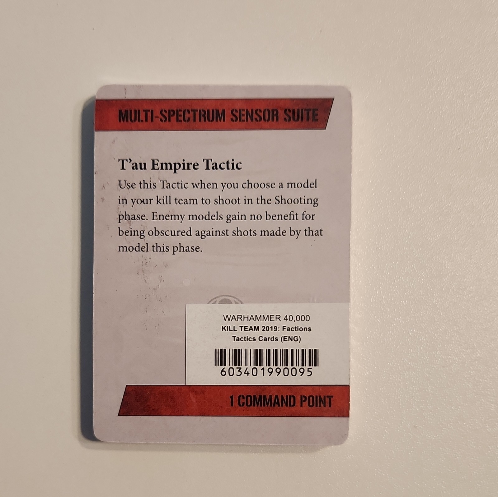 Games Workshop Kill Team 2019 Datasheet, Tactic Cards, and Dice