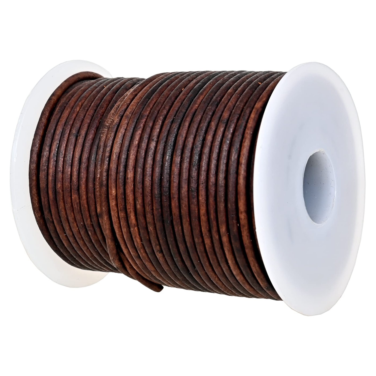 GENIQUE Real/Genuine Round Leather Cord for Jewelry Making, Leather String Co...
