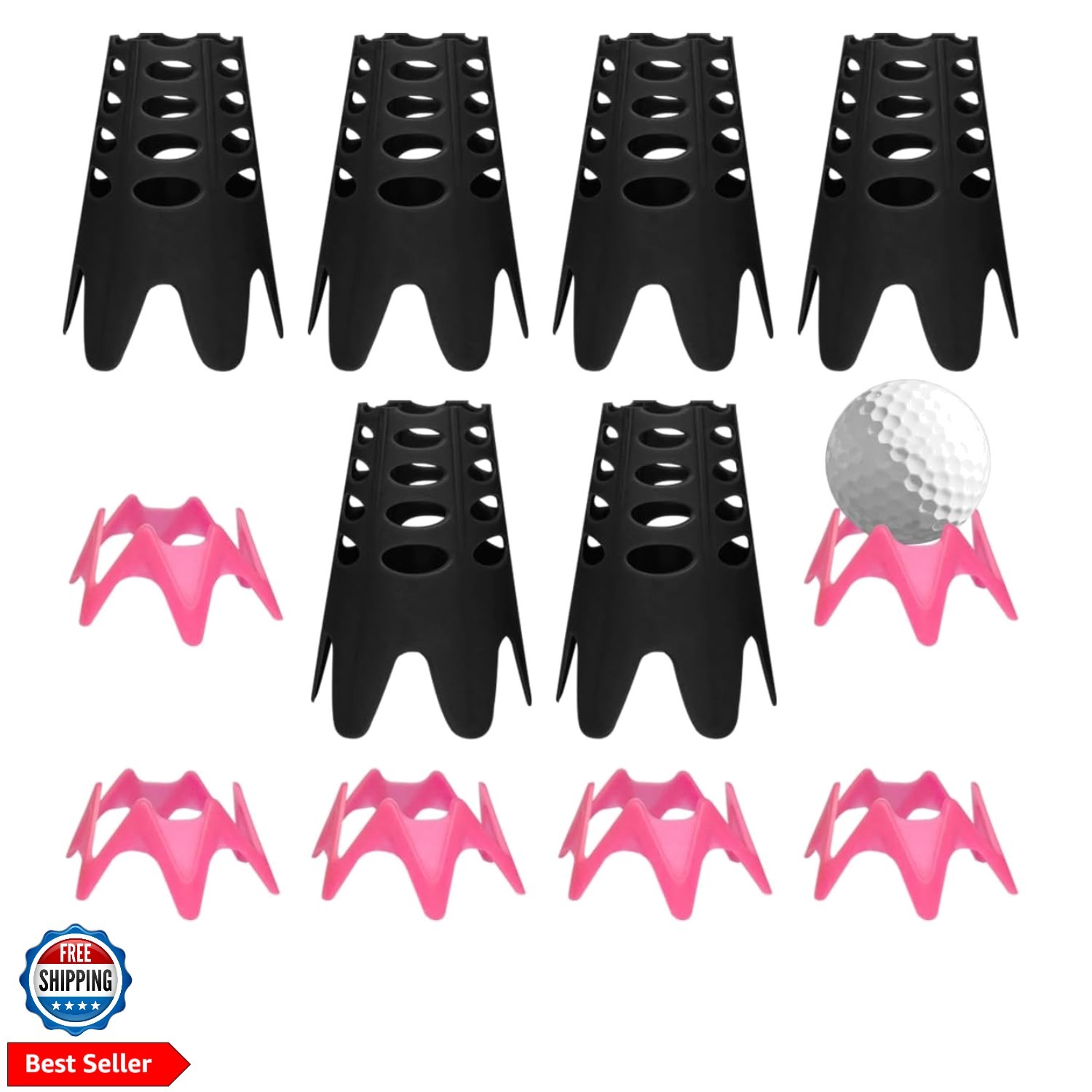 2Pcs Golf Simulator Tees ，Plastic Golf Mat Tees Tools for Outdoor Indoor Wint...