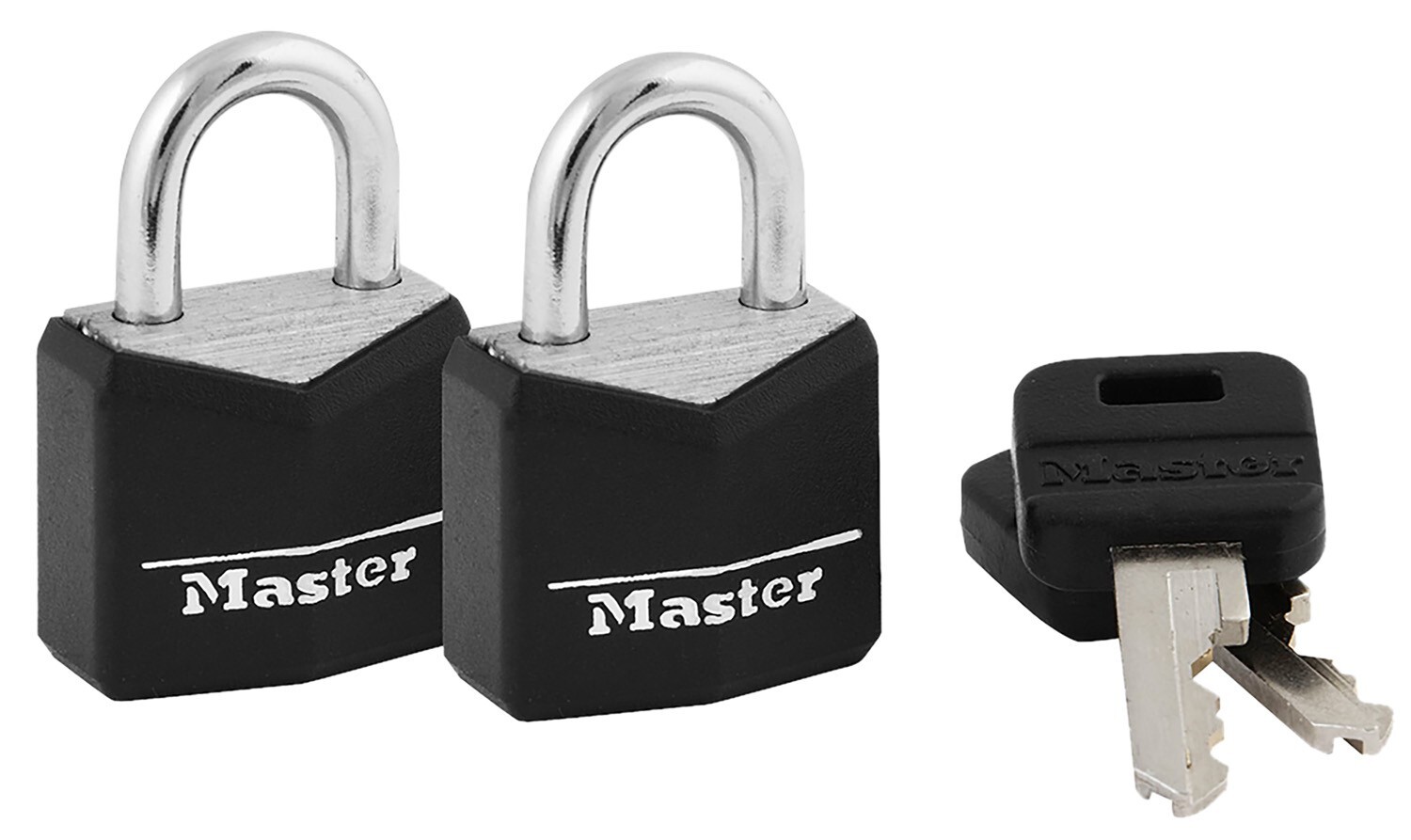 Master Lock 121T Padlock Keyed Open With Key Keyed Alike Steel Vinyl-Covered 2 P
