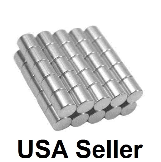 Lot 1/2" 3/4" 3/8" 1/4" 5/16" Neodymium Rare Earth Cylinder Disc Magnets N48 N50