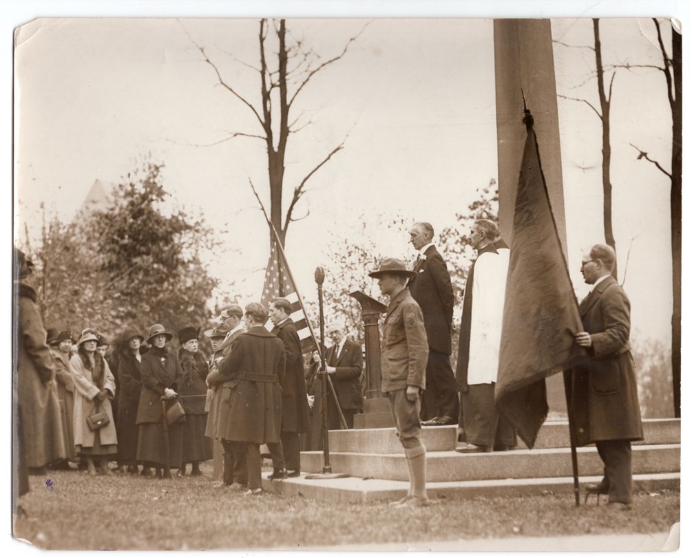 1924 Armistice Day Services at Peace Cross at Mt. St. Albans Washington Photo