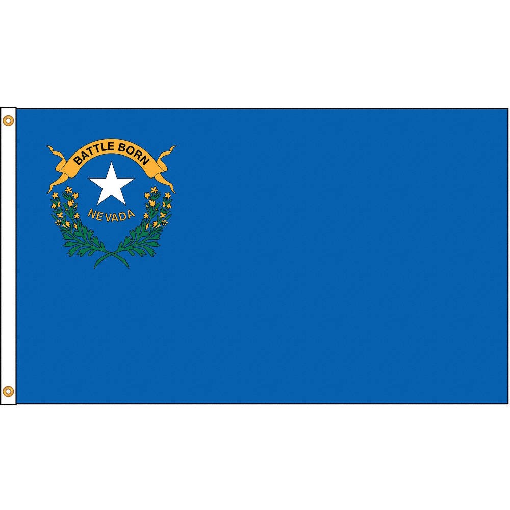 ANNIN FLAGMAKERS 143370 Nevada Flag,4x6 Ft,Nylon 5JFL1