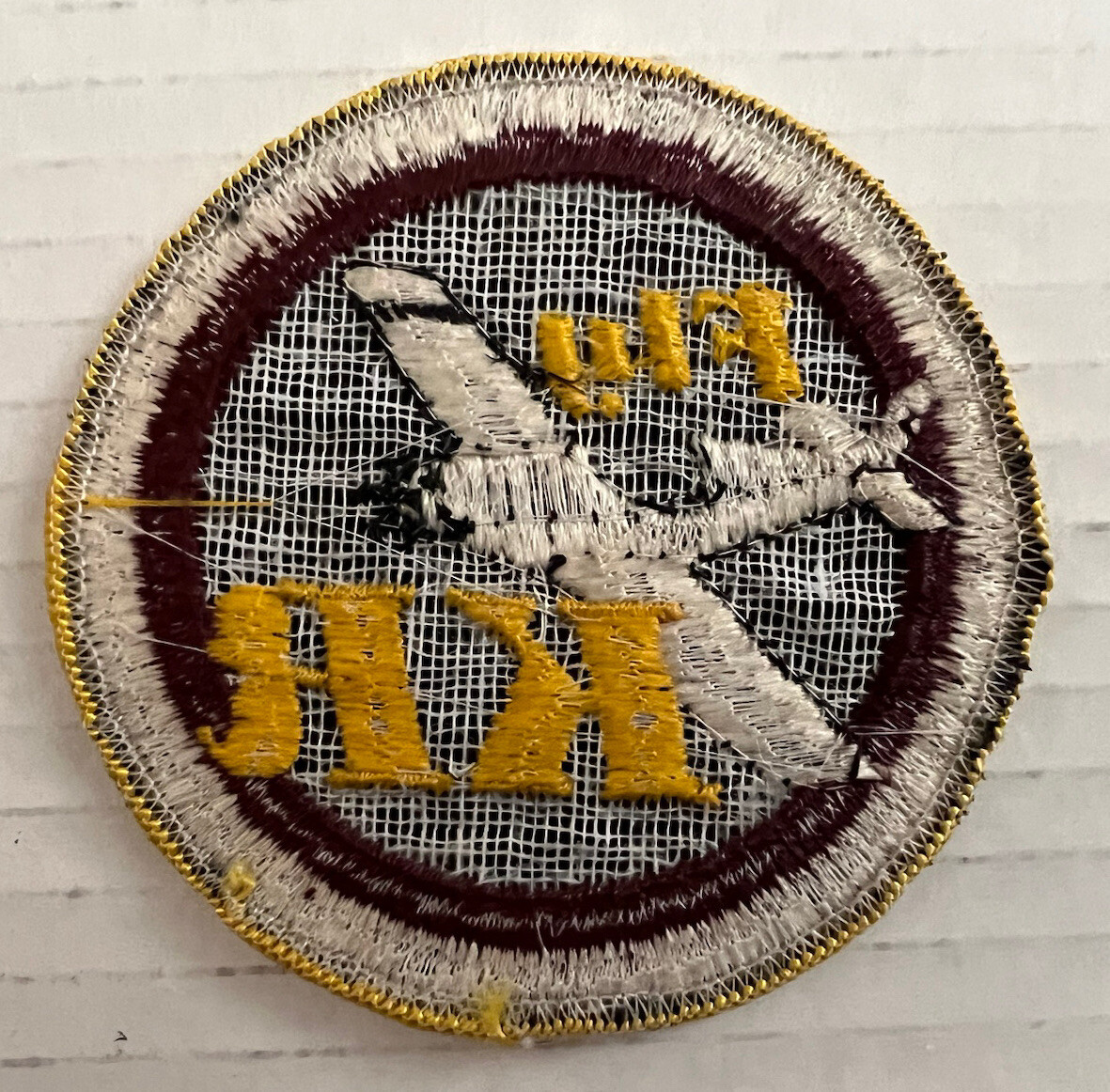 Vintage Fly KR Ken Rand Patch Embroidered Aviation
