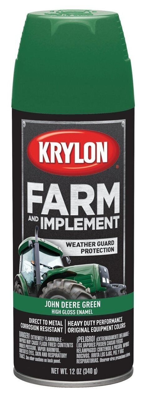 Krylon 1932 2 Pack High Gloss Tractor Green W/ Weather Guard Protection 12.oz